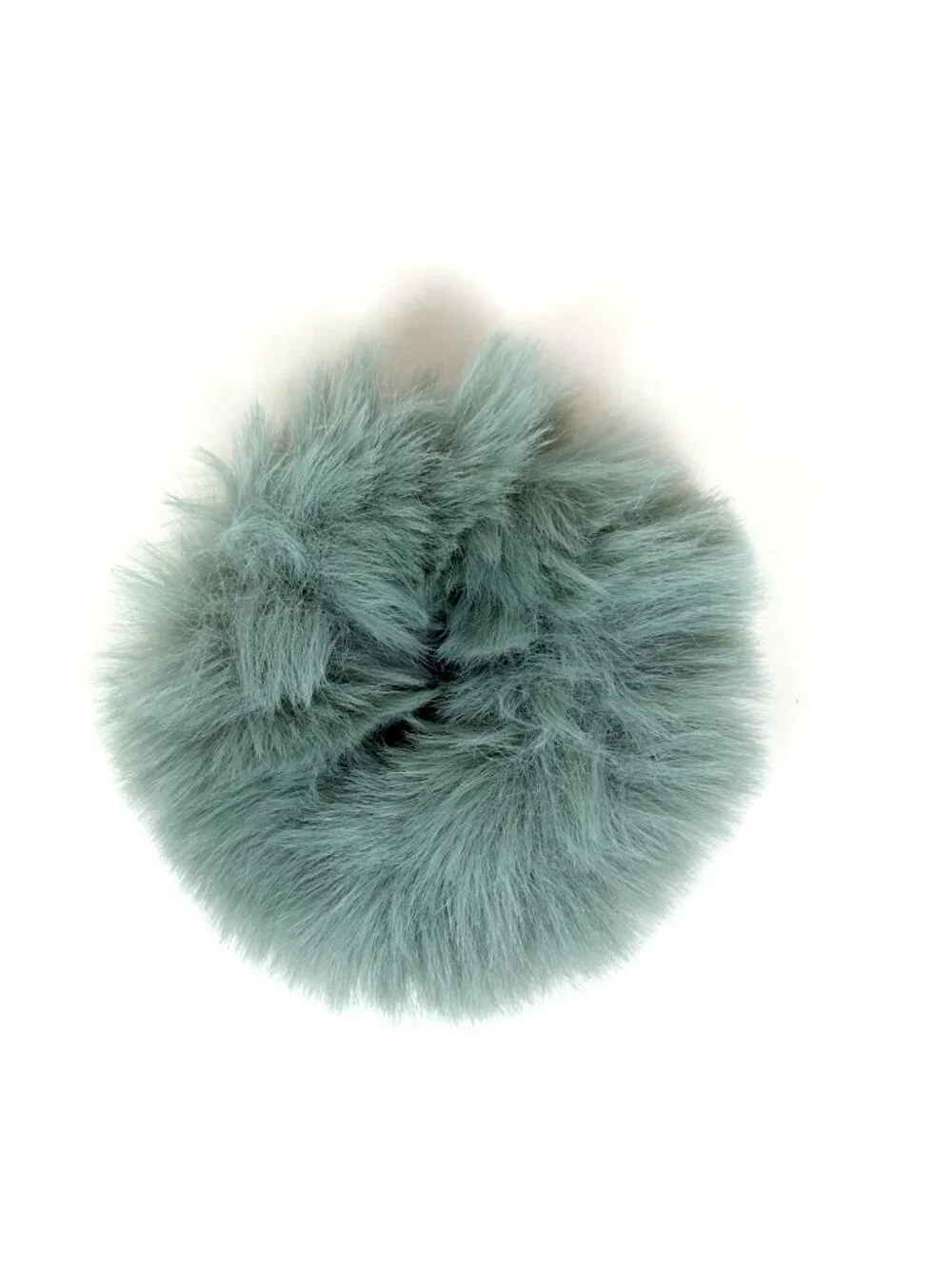 Cute set of soft fluffy fuzzy faux fur scrunchies pom pom hair ties. New